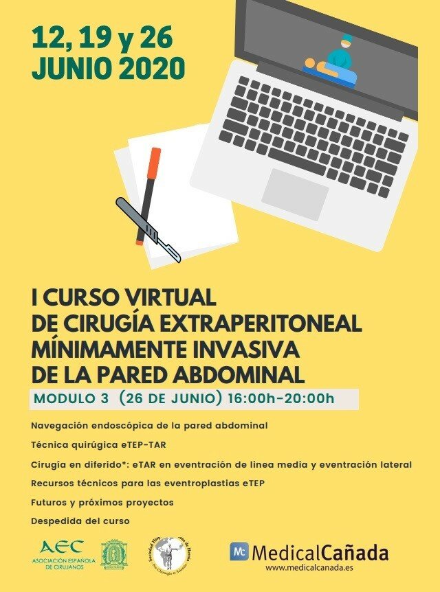 I Curso Virtual de Cirugía extraperitoneal mínimamente invasiva de la pared abdominal